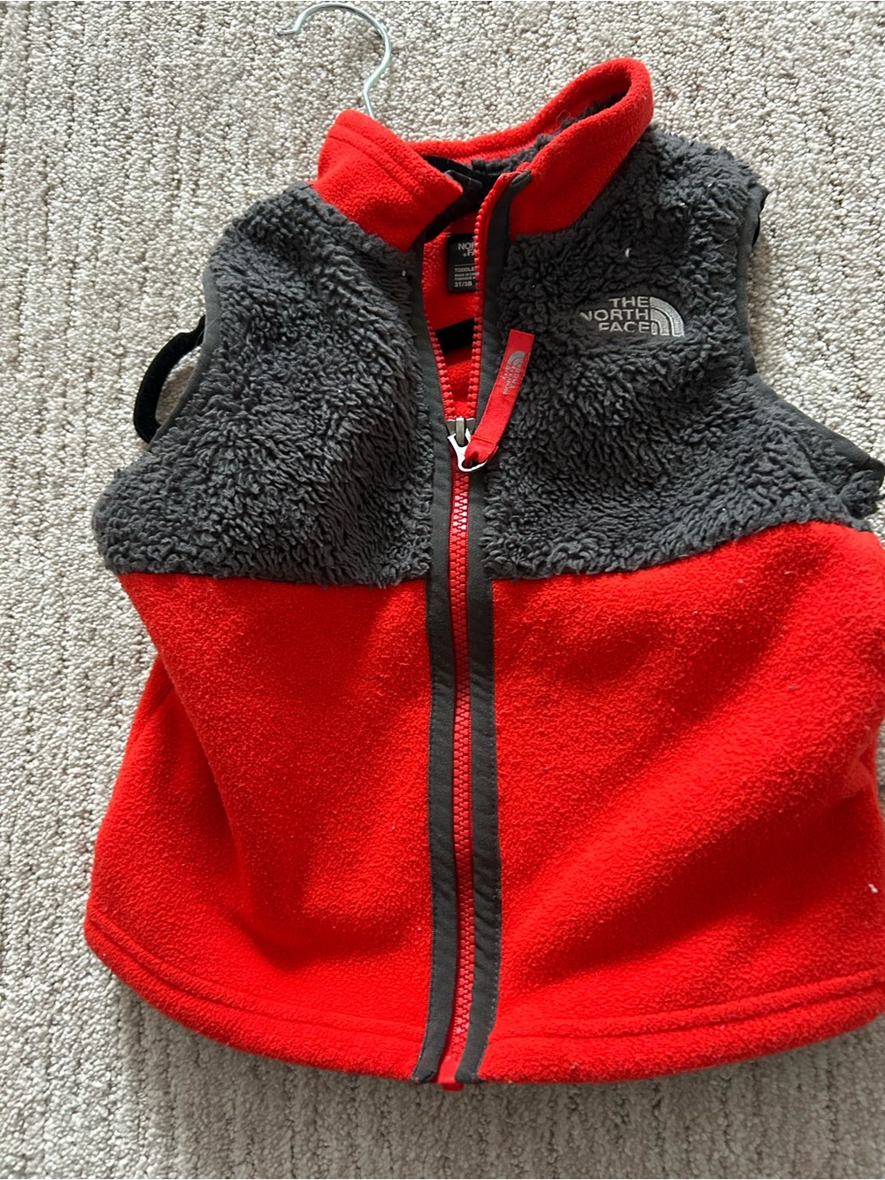 The North face red and gray 3T vest